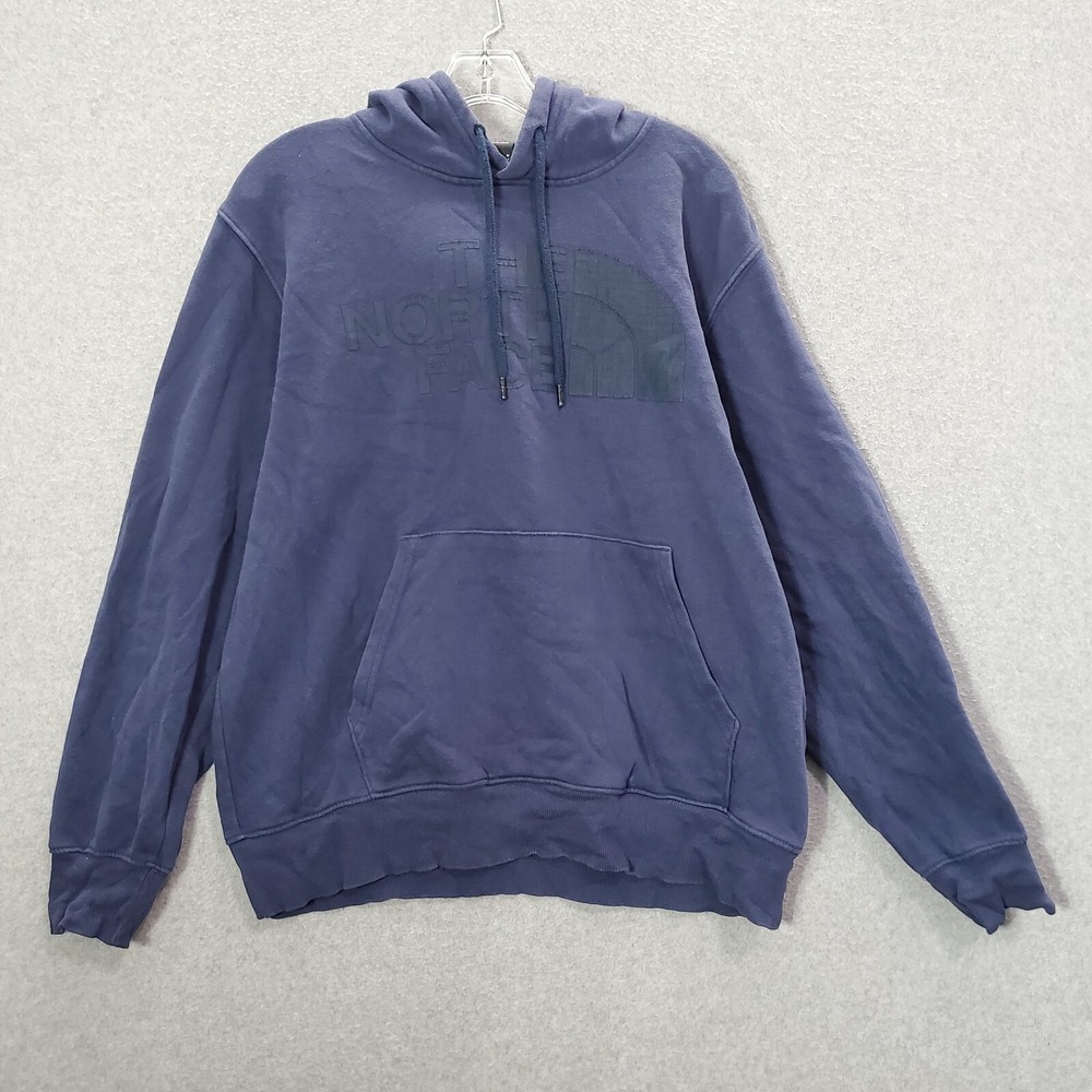 The North Face Men Sweatshirt‎ Medium Blue Pullover Hoodie Graphic
